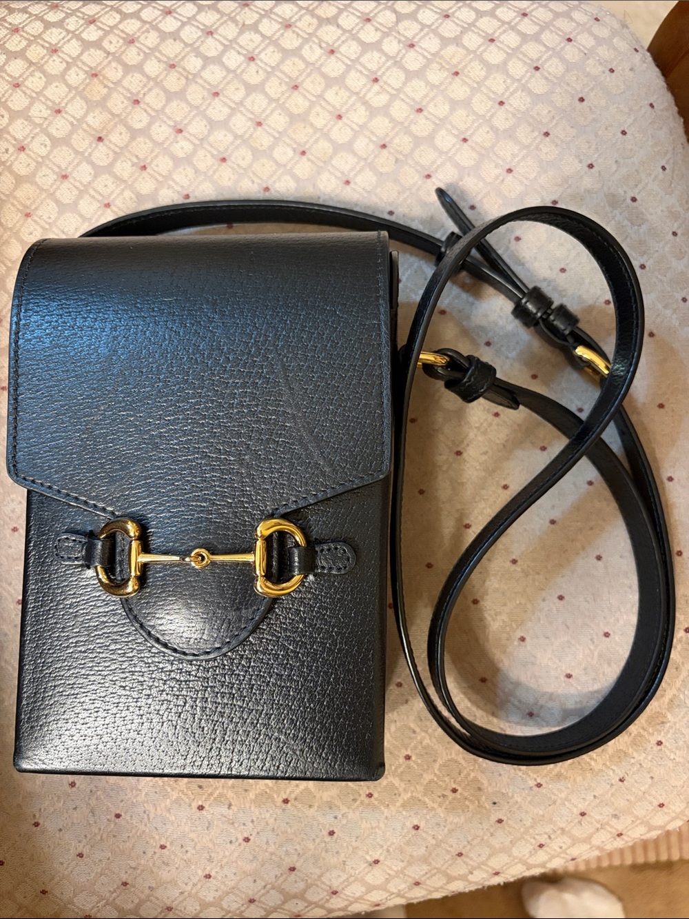Gucci Black Mini Horsebit Crossbody Bag